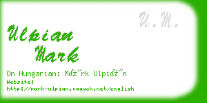 ulpian mark business card